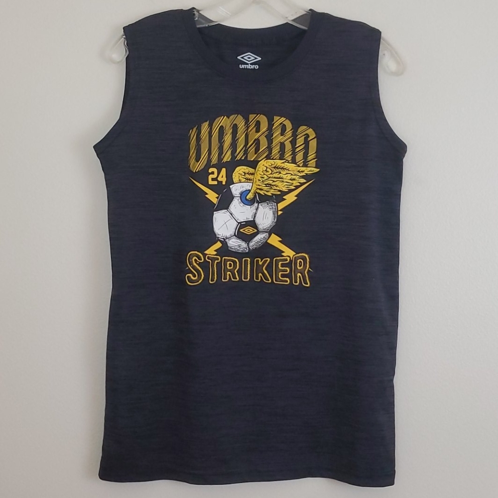 Umbro Gray & Yellow Soccer Tank Top XL